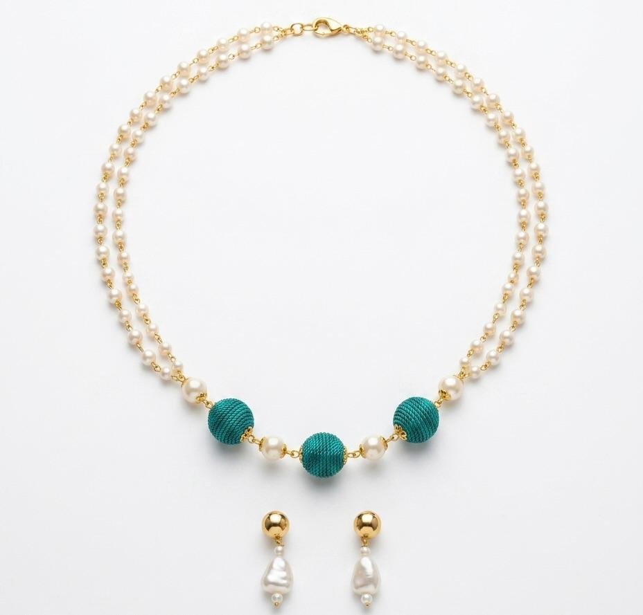 Firozi Color Western Mala Necklace
