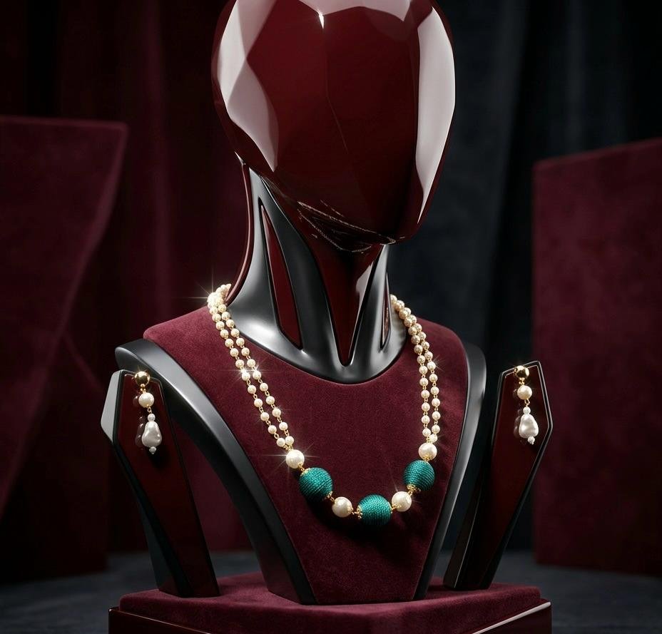 Firozi Color Western Mala Necklace