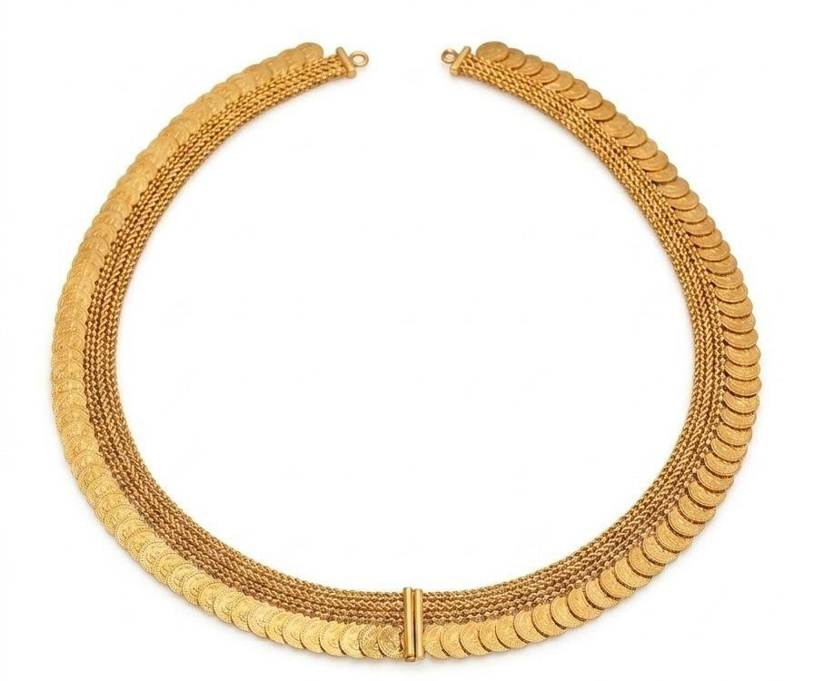 Golden Polish Temple Look Kamarband