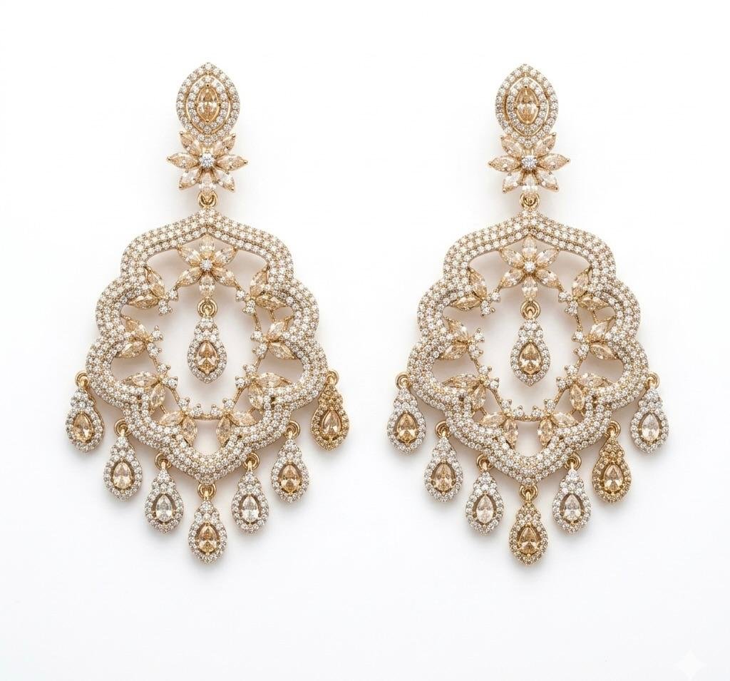 Anti Tarnish Gold Polish Stone Earrings – Elegant Minimal Jewellery