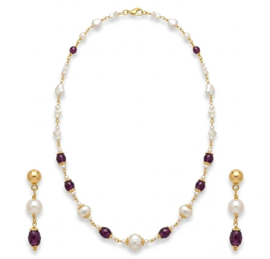 Maroon Color Western Mala Necklace